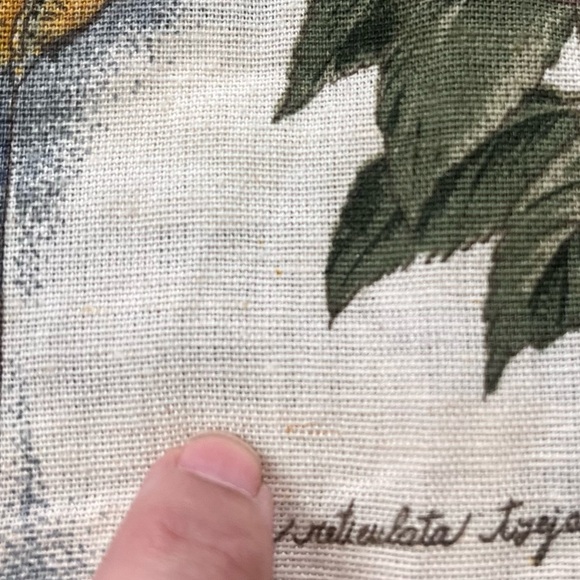 Vintage Patchwork Floral Boho Denim Collard Button Up Blouse Linen HGNY - Picture 5 of 8